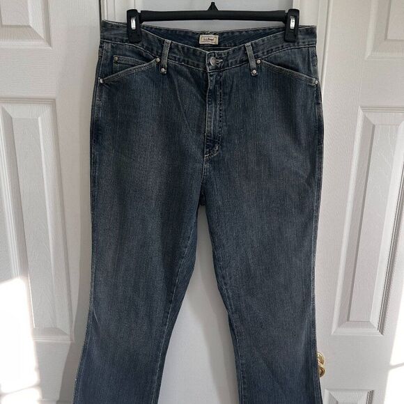 Vintage LL Bean Bootcut/Flare Jeans Sz 16T Medium Rinse - Picture 1 of 5